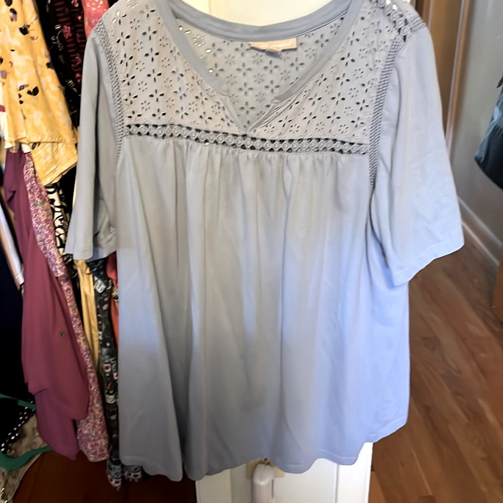Eyelet adorned tunic